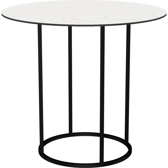 Black Arc Large Round Bar Table